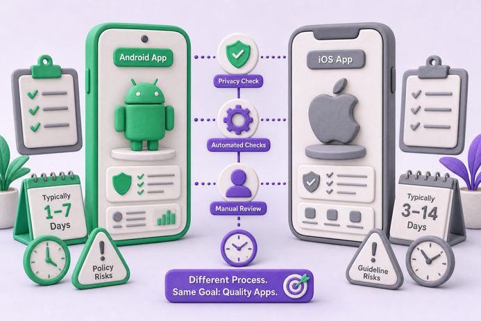 Google Play vs App Store Approval Process - What's Different in 2026 Google Play vs App Store Approval Process - What's Different in 2026